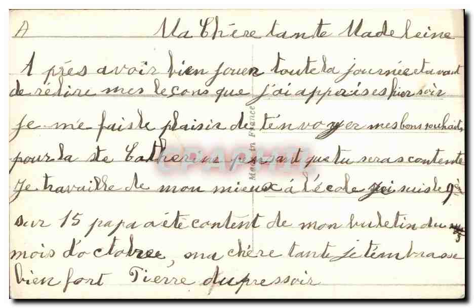 CPA Fantaisie Femme — Rückseite