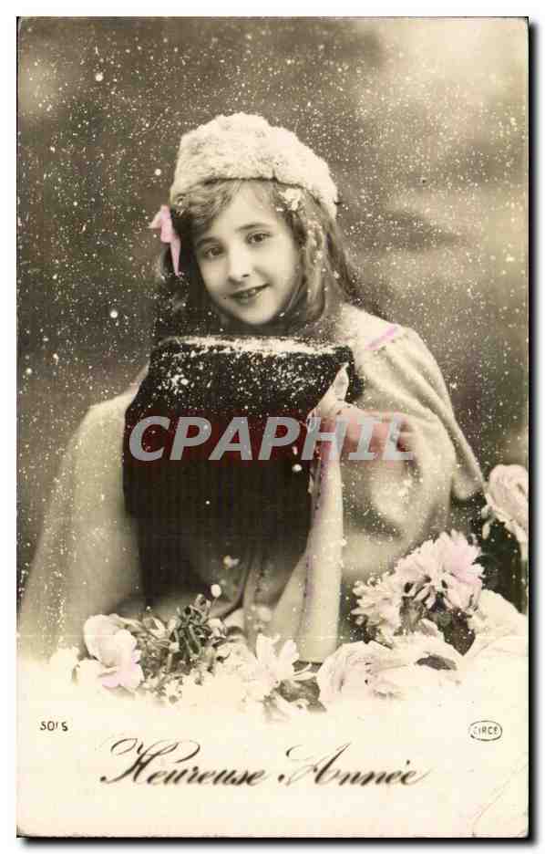 CPA Fantaisie Enfant Heureuse annee
