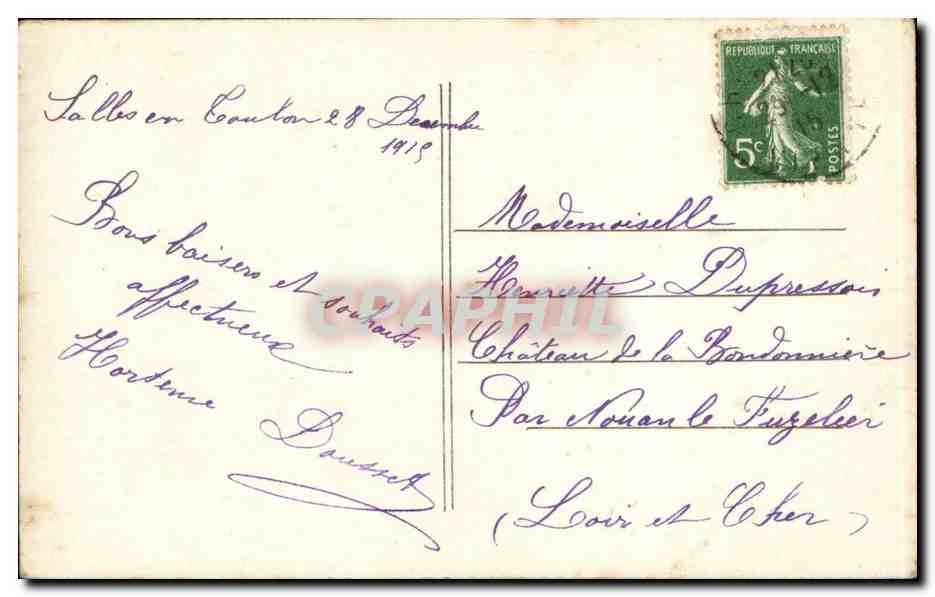 CPA Fantaisie Enfant Heureuse annee — Verso