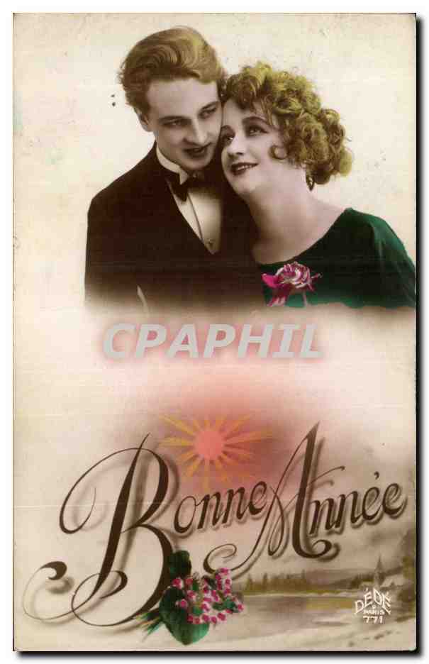 CPA Fantaisie Femme Bonne annee