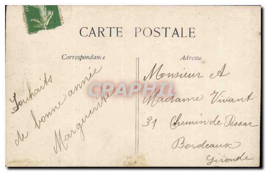 Jeune femme peignant une statuette — Bonne Année — CIRCLO n°4775 — Achterkant
