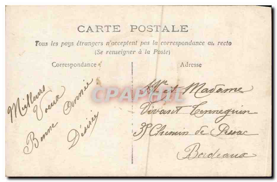Femme en robe violette et fourrure — Bonne Année — éditeur inconnu, n° 1510 — Achterkant