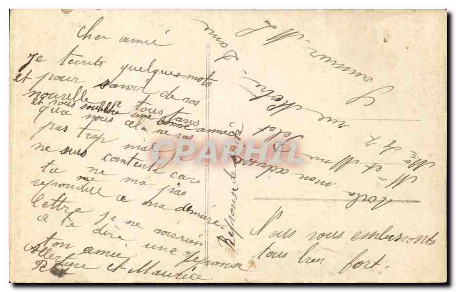 Femmes sur balançoire — Heureuse Année — Finvrelle 1210 — Verso