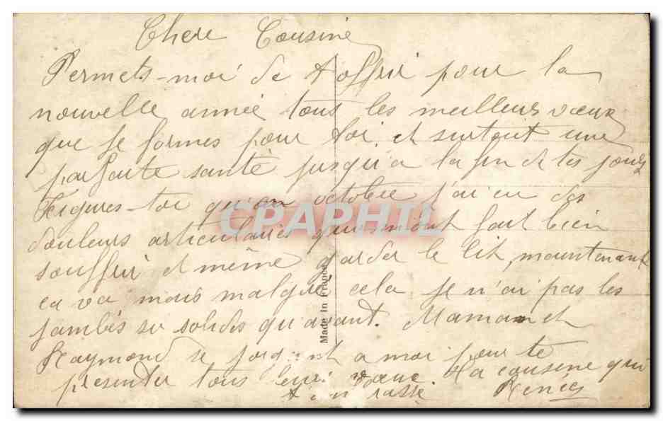 CPA Fantaisie Femme  — Rückseite