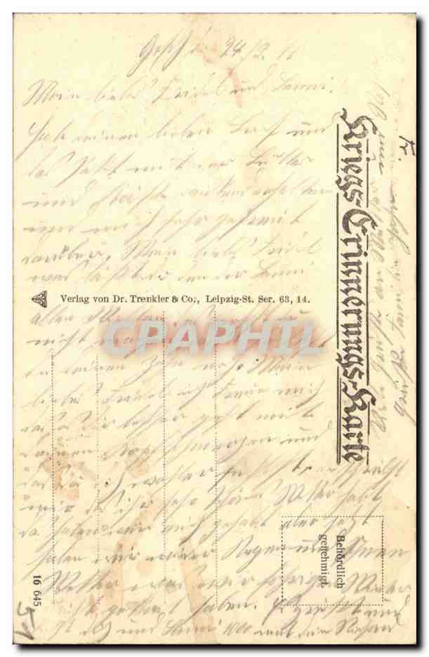 Reims — Königspalast mit Kathedrale — Verlag von Dr. Trenkler & Co., Leipzig-St. Ser. 63, 14. — Back