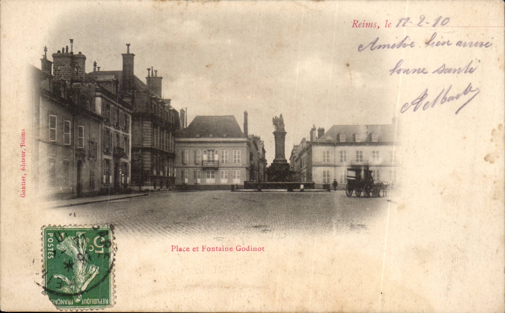 Reims CPA Place et fontaine Godinot