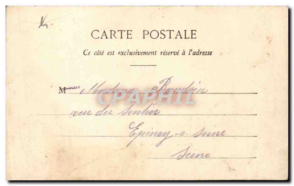 Reims CPA Place et fontaine Godinot — Verso