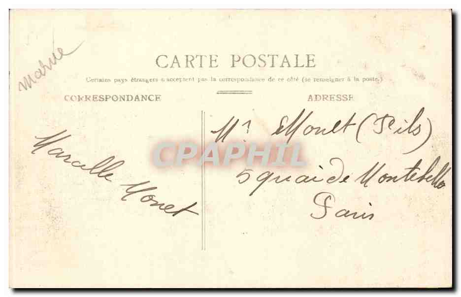 Rilims — Porte de Paris — éditeur non identifié, n° de série 62 — Verso