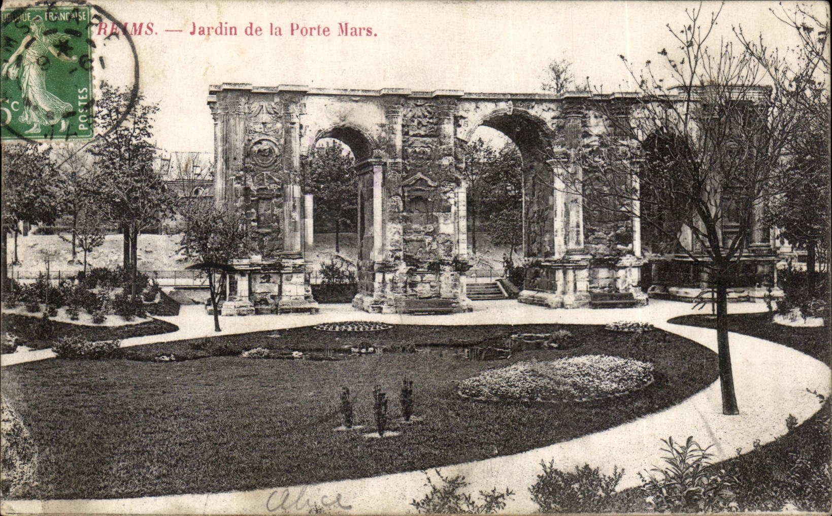 Reims — Jardin de la Porte Mars — Éditeur non identifié, n° de série non visible