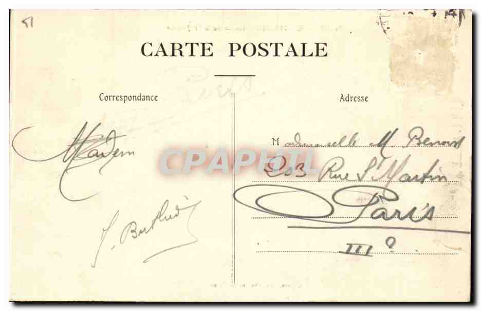 Chalons-sur-Marne — Jardin de la Préfecture — L. Coëx, édit., Chalons-sur-Marne — Rückseite