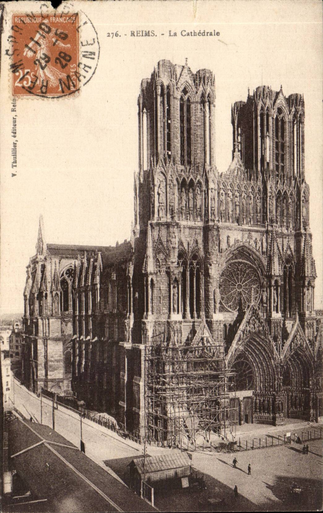 CPA Reims La cathedrale