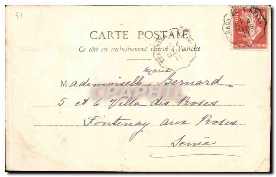 Reims - Cathédrale (Côté Sud) — vue de la façade gothique — éditeur non identifié — Back