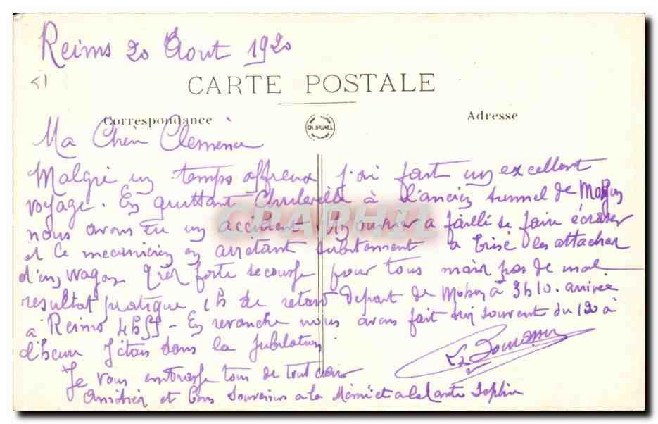 CPA Reims Eglise Saint Andre  — Verso