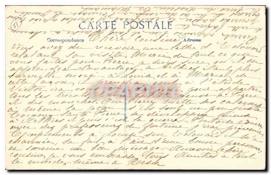 CPA CAthedrale de Reims Notre Dame — Rückseite