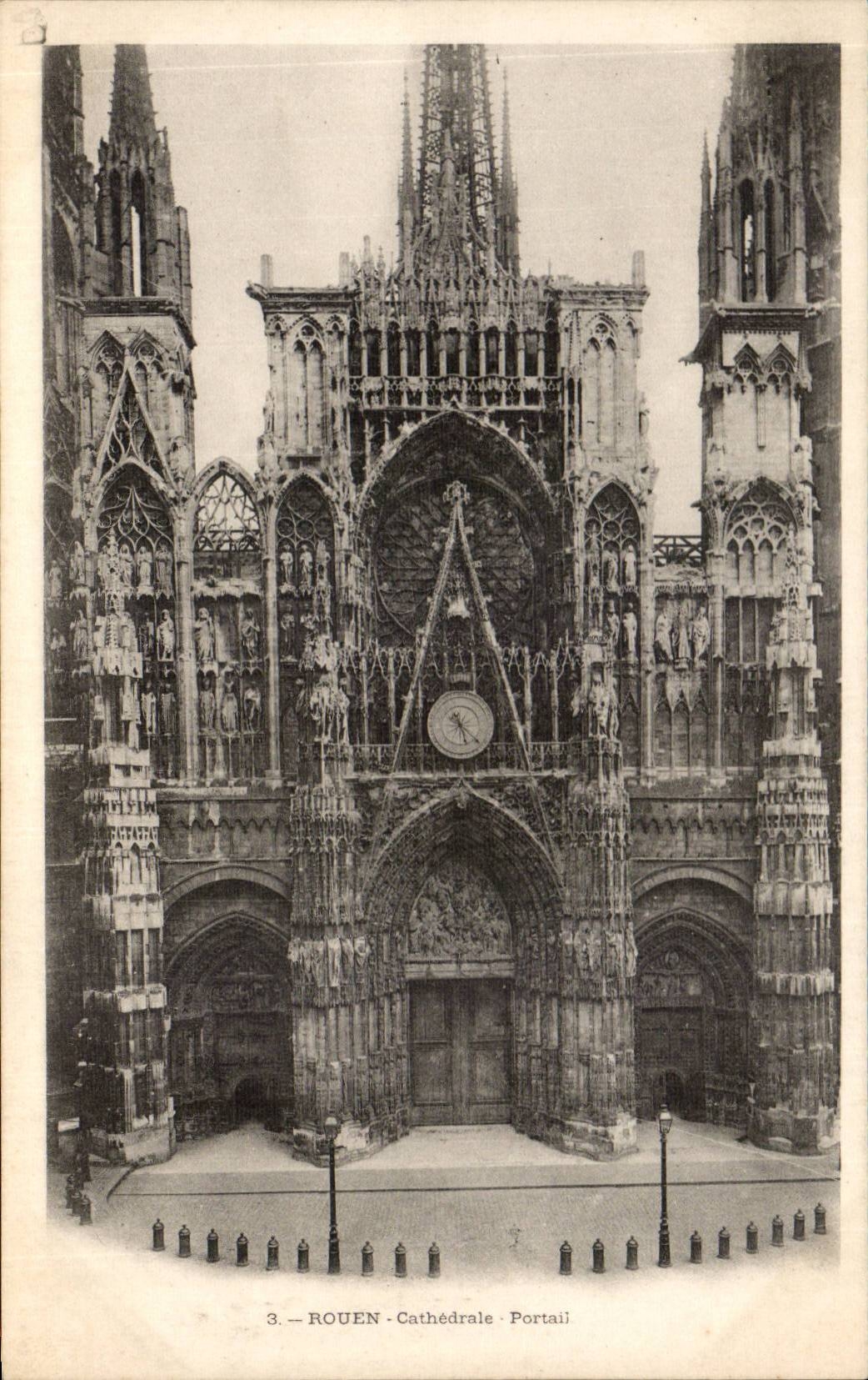 Rouen CPA Cathedrale portail