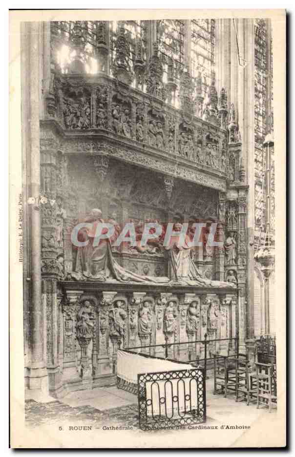 Rouen CPA Cathedrale Tombeau des cardinaux d'Amboise