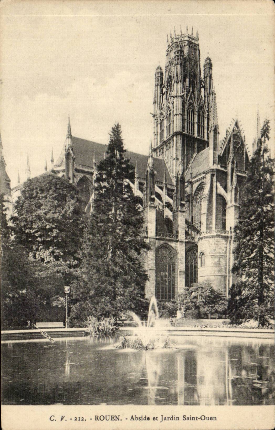 Rouen CPA Abside et jardin Saint ouen