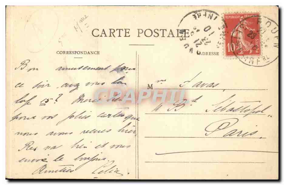 Rouen CPA Abside et jardin Saint ouen — Verso