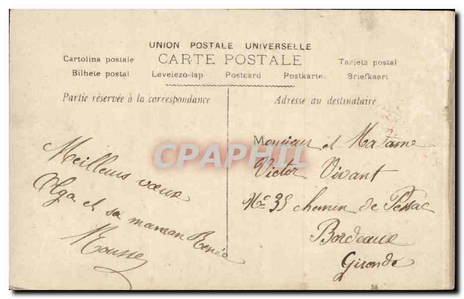 CPA Fantaisie Femme Bonne annee — Rückseite