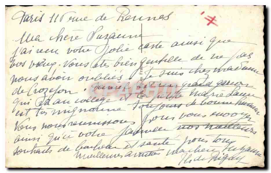 CPA Fantaisie Fleurs Bonne annee — Verso