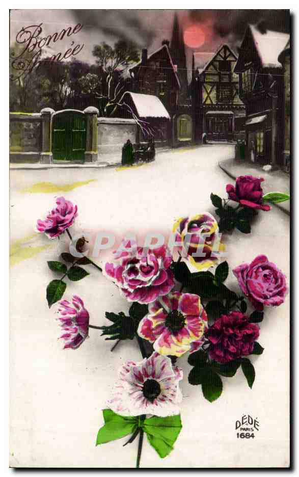 CPA Fantaisie Fleurs