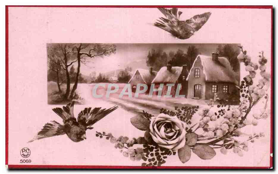 CPA Fantaisie Paysage sous la neige