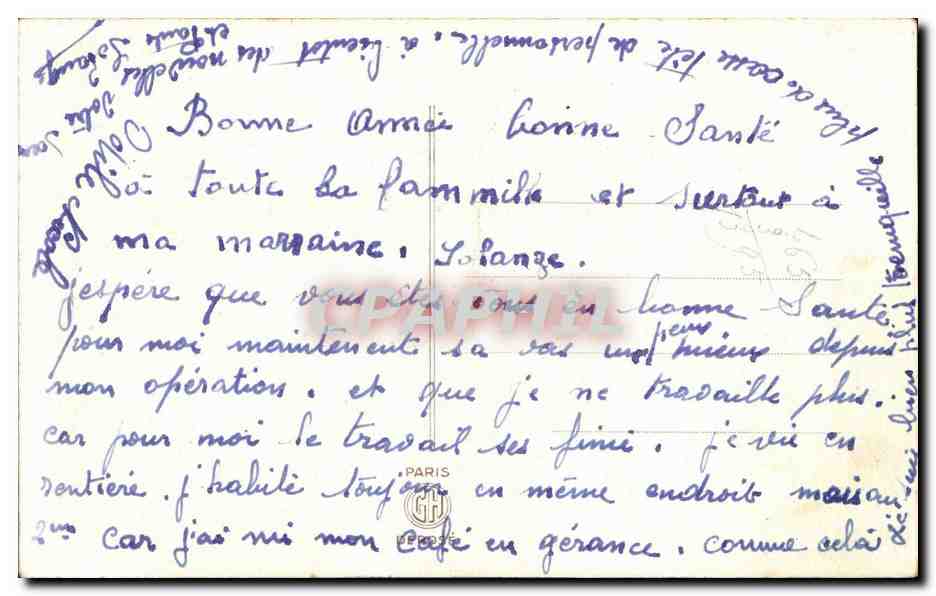 CPA Fantaisie Enfant Bonne annee Fer a cheval — Rückseite