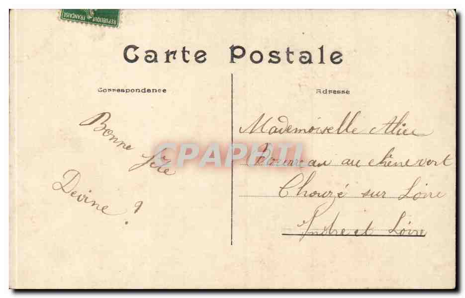 CPA Fantaisie Femme — Rückseite