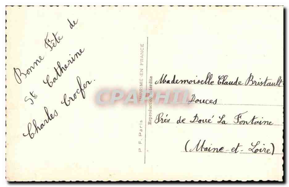 CPA Fantaisie Femme — Rückseite