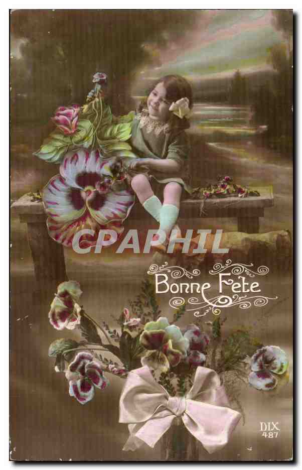 CPA Fantaisie Enfant Bonne fete
