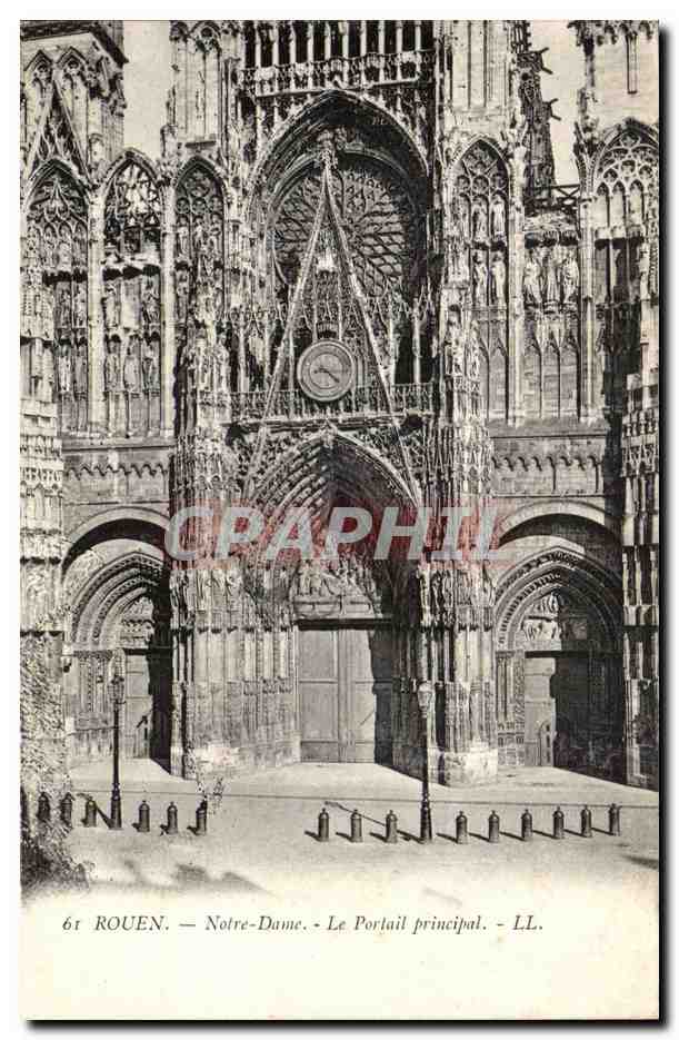 Rouen CPA Notre Dame Le portail principal