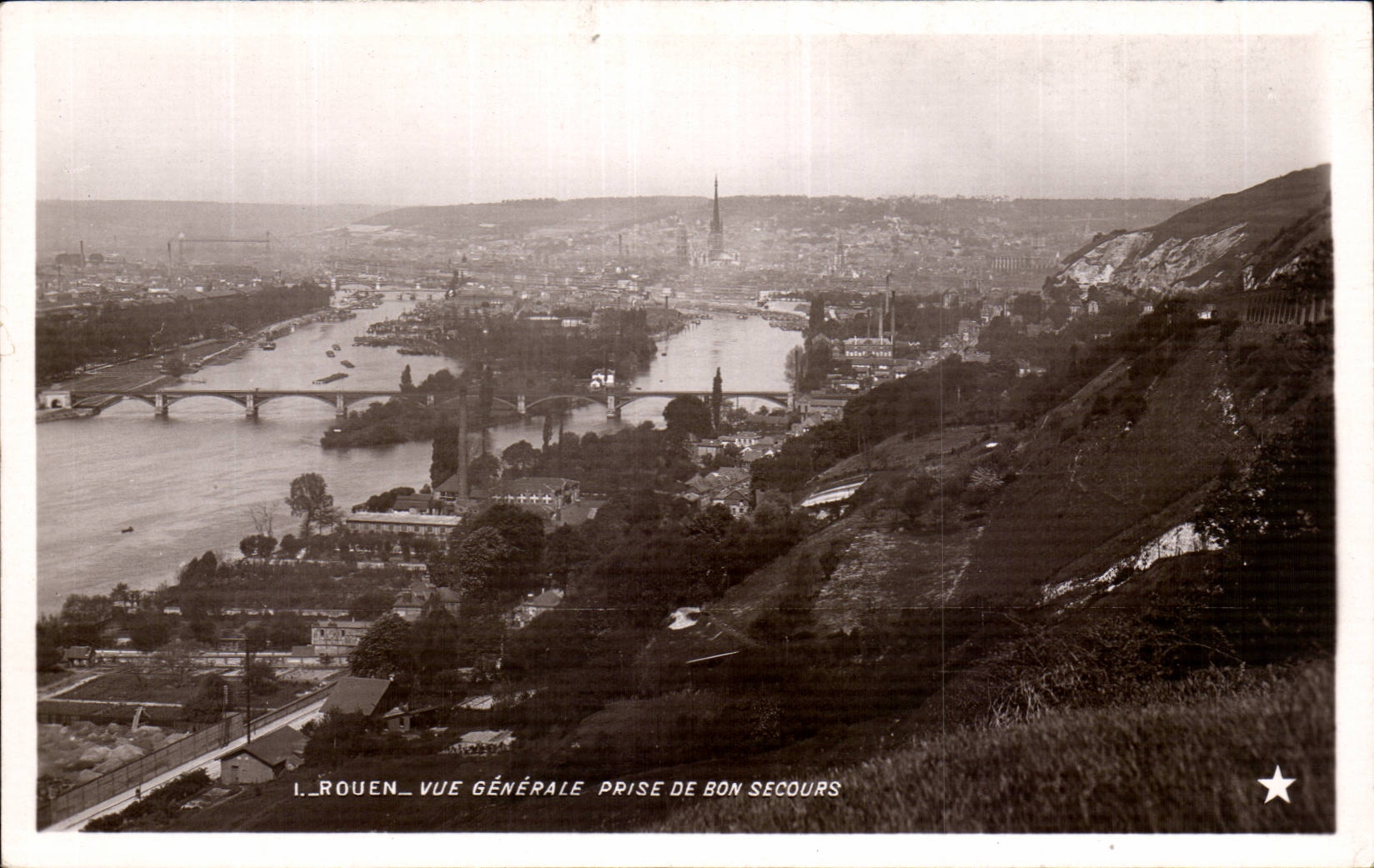 Rouen CPA Vue generale prise de Bonsecours