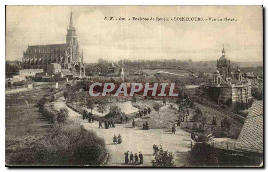Rouen CPA Bonsecours Vue du plateau