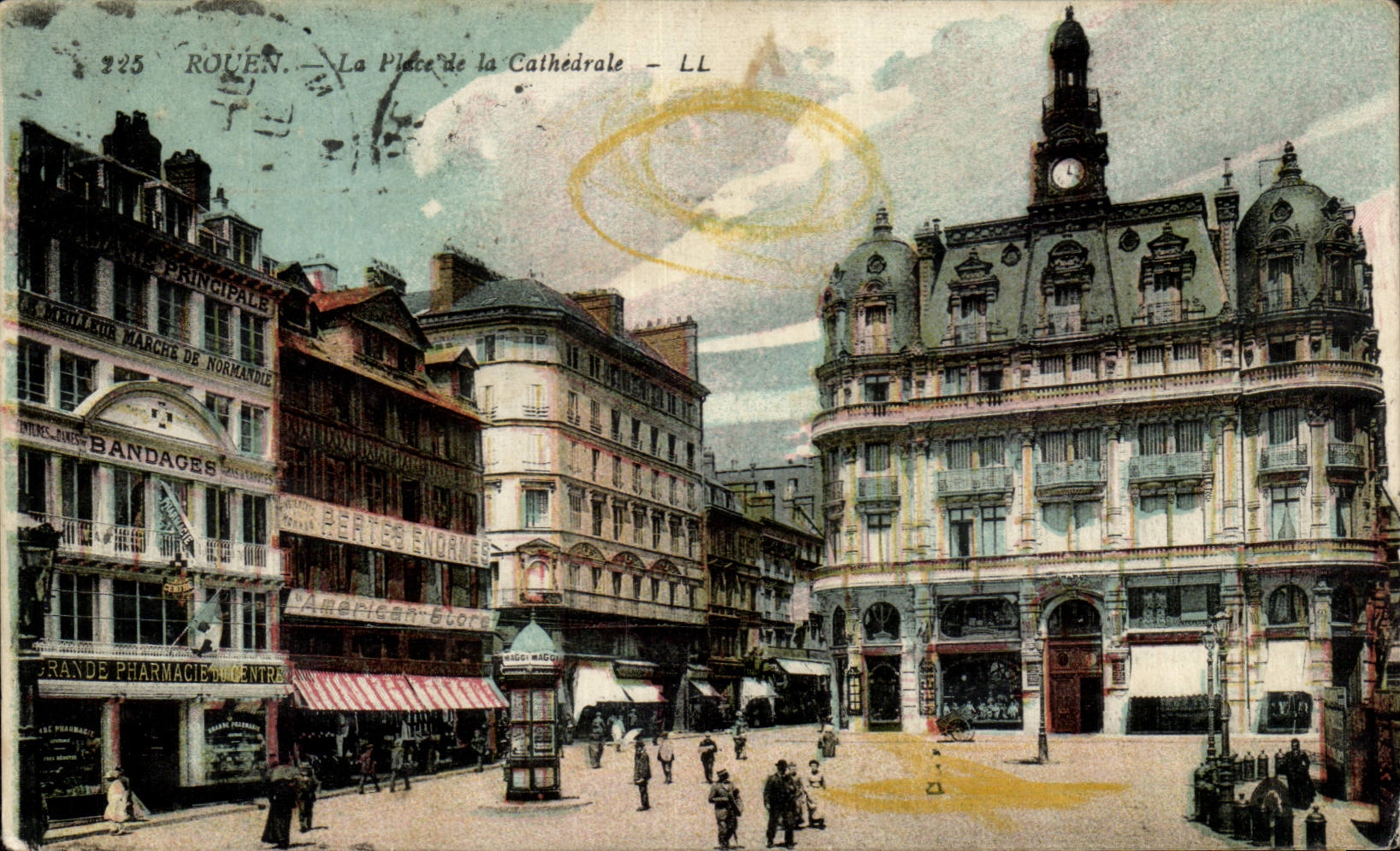 Rouen CPA La place de la cathedrale