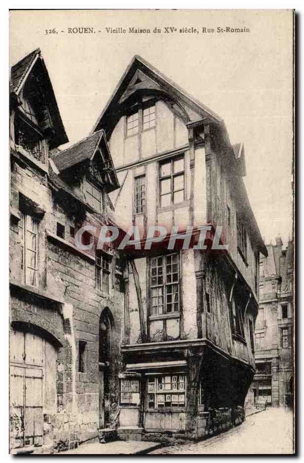 Rouen CPA Vieille maison du 15eme Rue St Romain