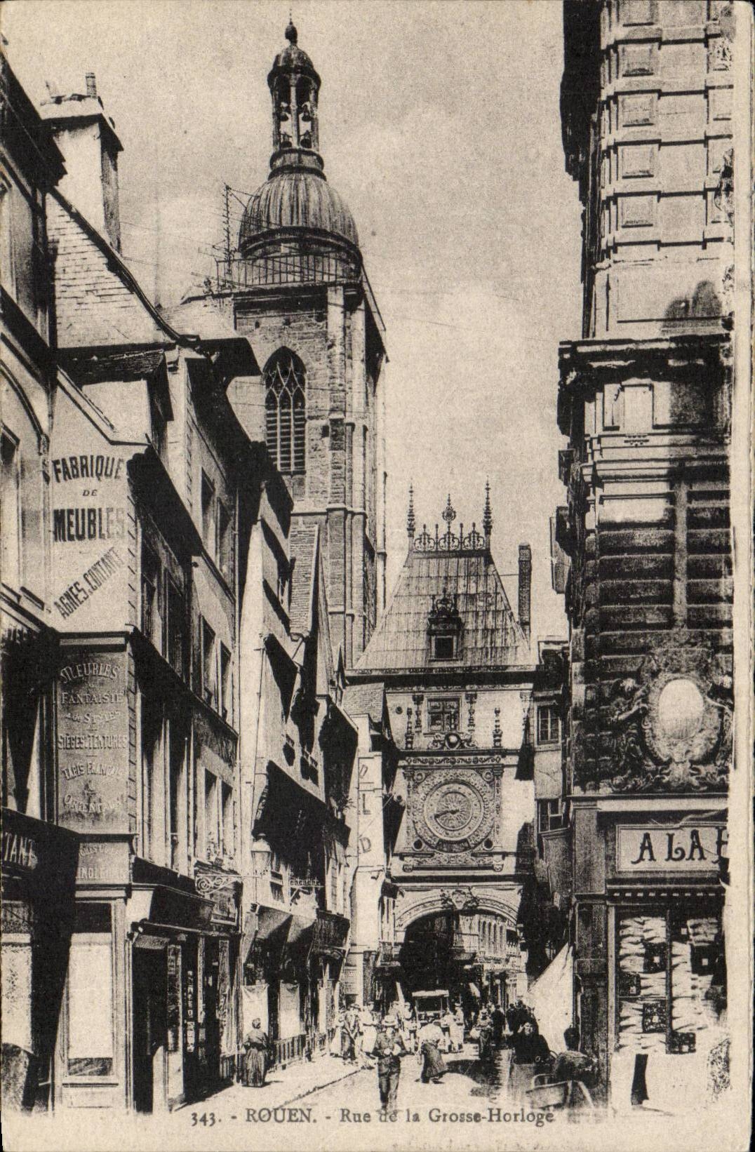 Rouen CPA Rue de la grosse horloge