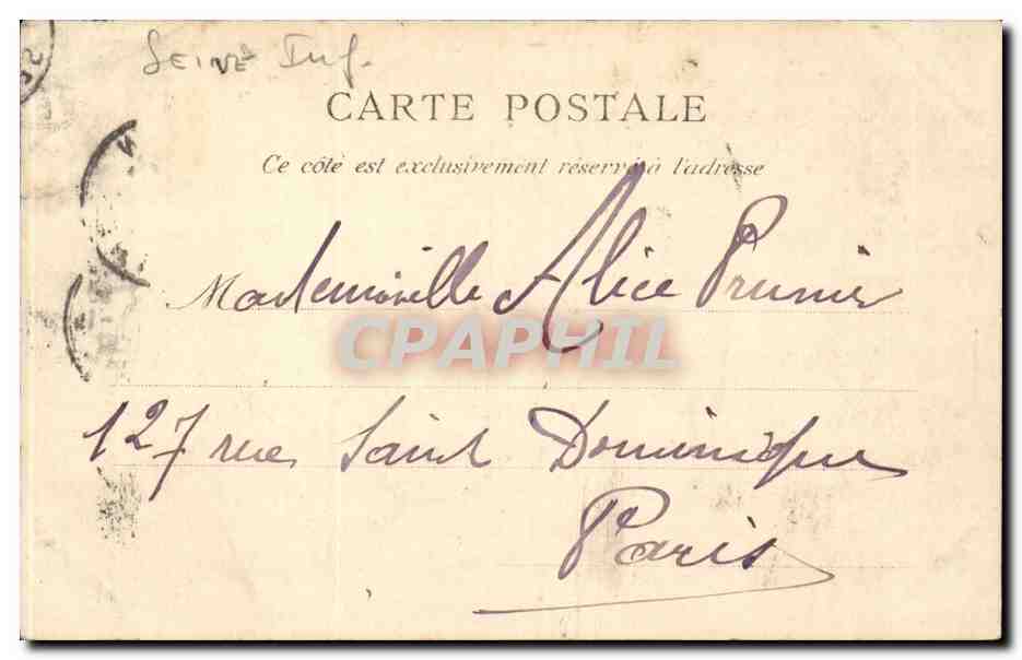Rouen CPA Saint ouen Portail des Marmousets — Verso