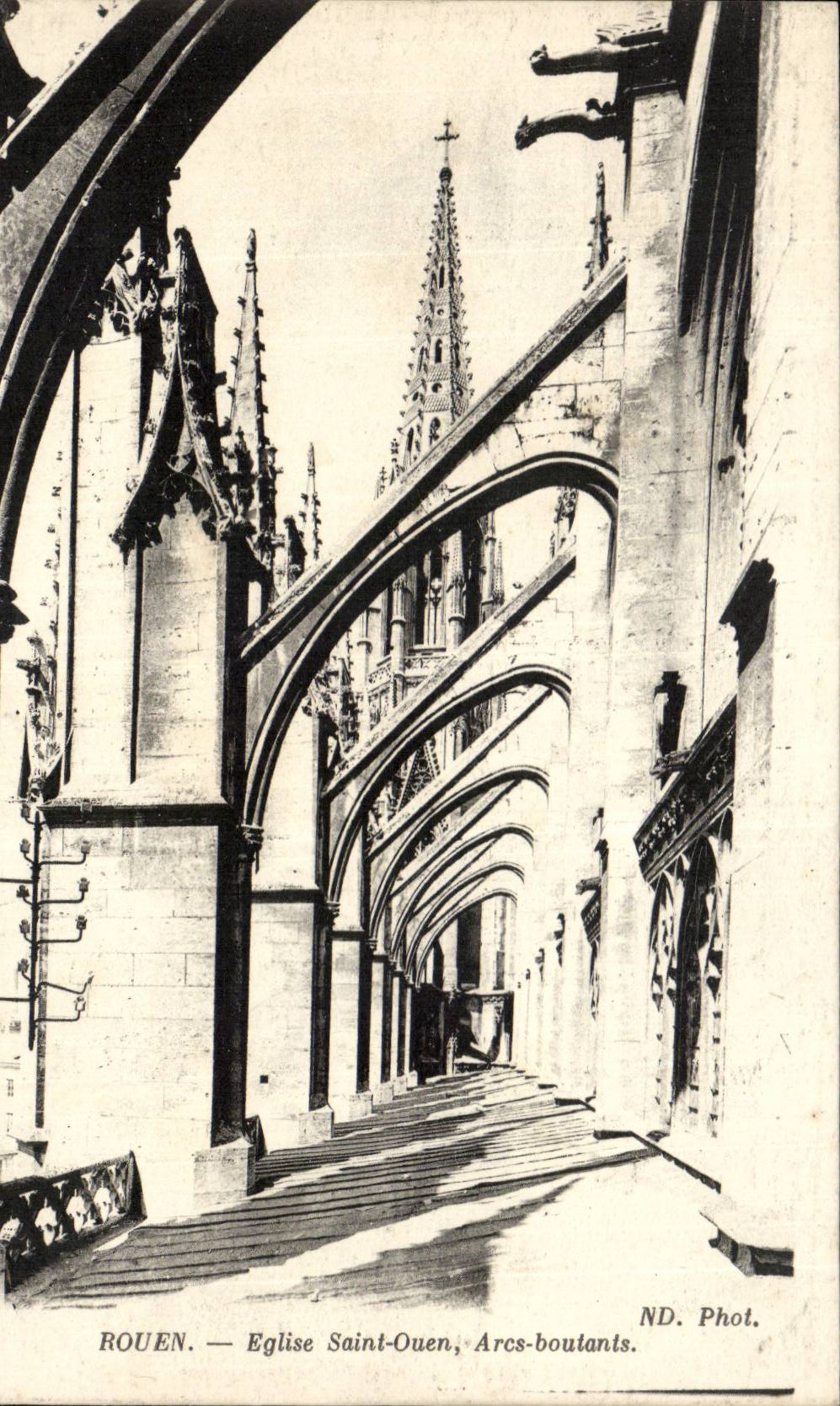 Rouen CPA Eglise Saint ouen Arcs boutants