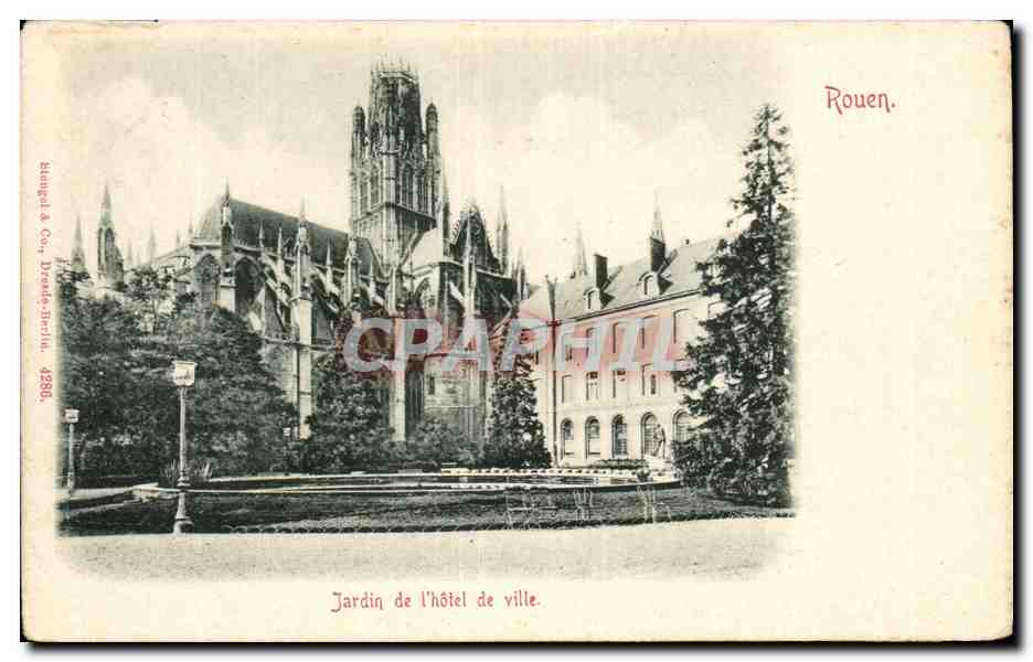 Rouen CPA Jardin de l'hotel de ville