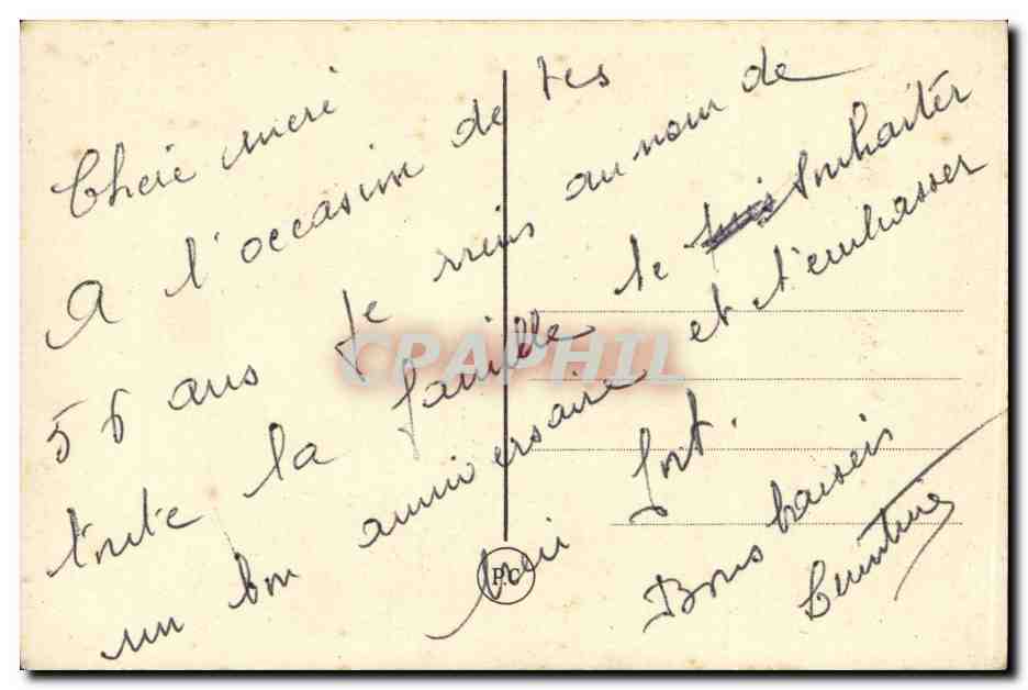 CPA Fantaisie Fleurs Roses — Verso