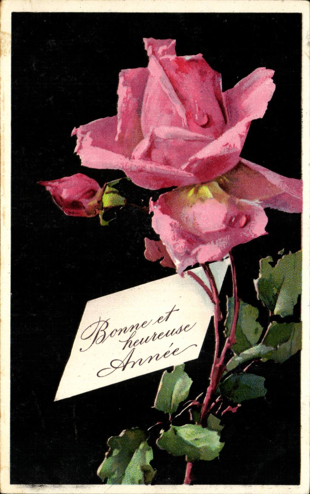 CPA Fantaisie Fleurs Roses