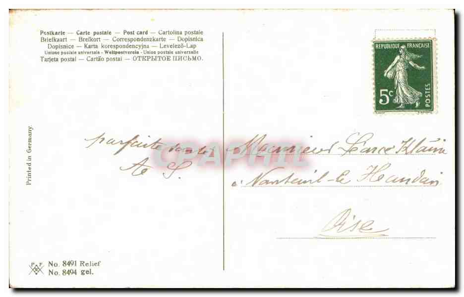 CPA Fantaisie Fleurs Roses — Verso