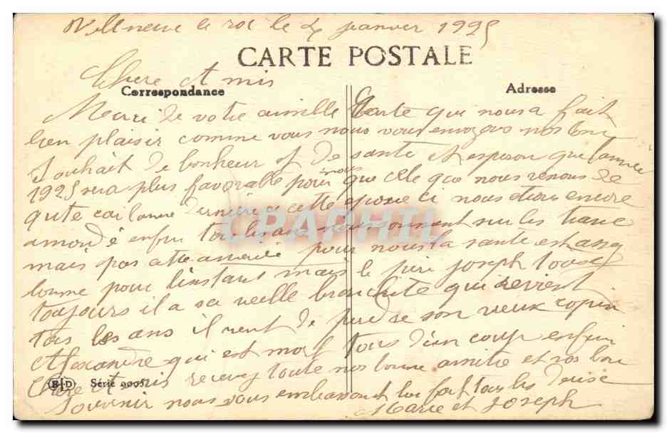 CPA Fantaisie Fleurs Bonne annee — Verso