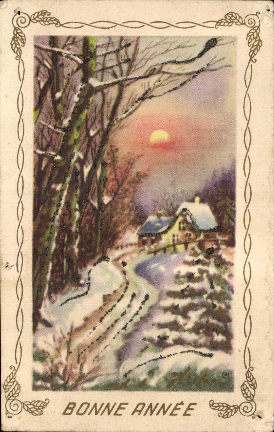 CPA Fantaisie Bonne annee