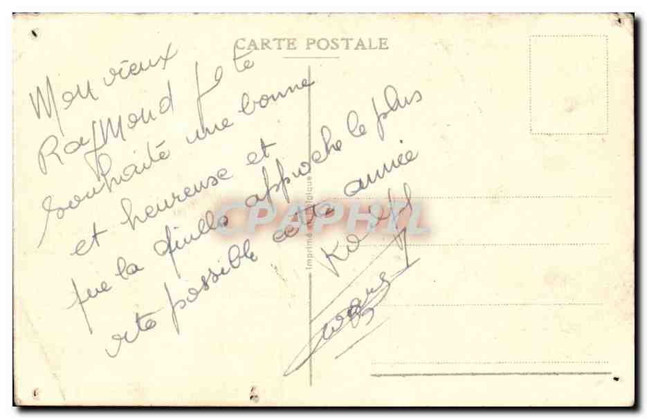 CPA Fantaisie Bonne annee — Back