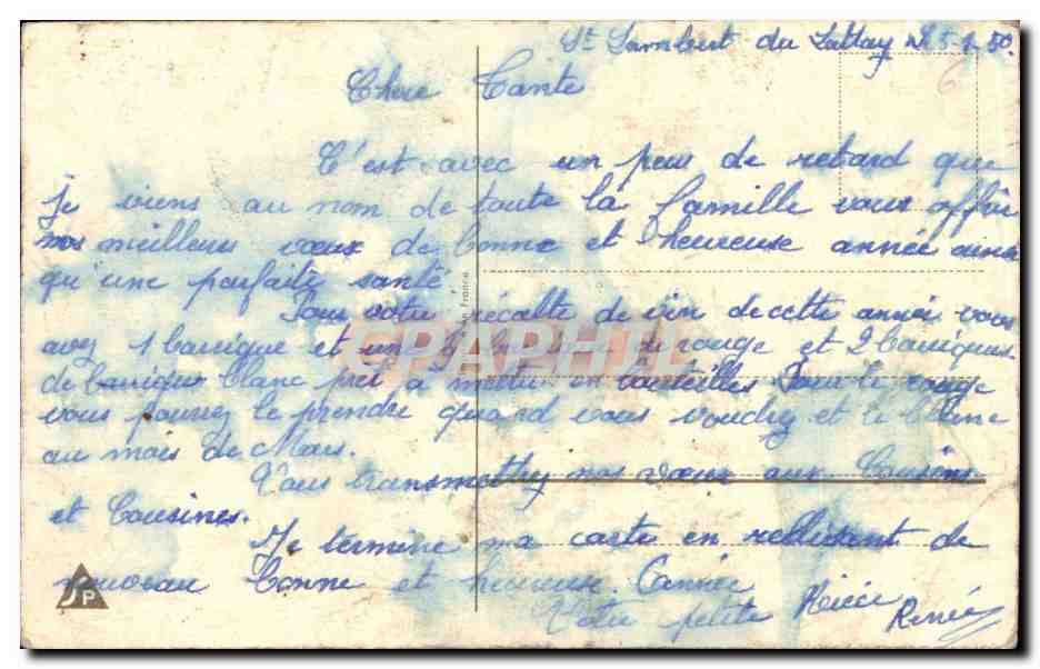 CPA Fantaisie Bonne annee — Rückseite