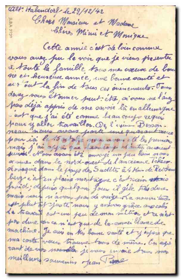 CPA Fantaisie Bonne annee — Rückseite