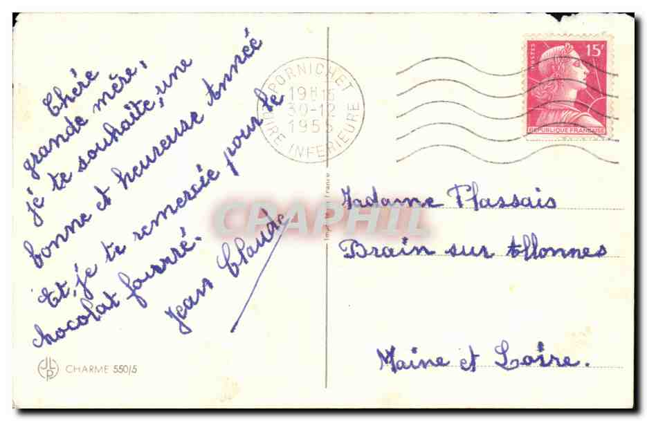 CPA Fantaisie Enfants Luge — Rückseite