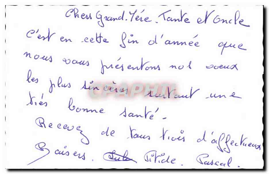 CPA Fantaisie Enfant Bambi Bonne annee — Rückseite