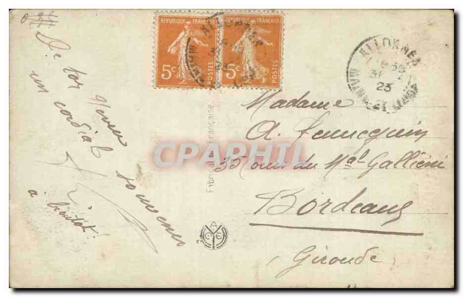 CPA Fantaisie Homme Joyeuses Paques Easter — Rückseite